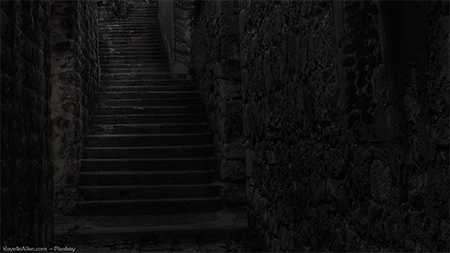 Alley - Dark Urban Zoom Background by Kayelle Allen Alley - Dark Urban Zoom Background by Kayelle Allen