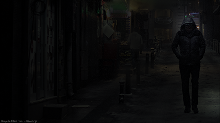 Alone - Dark Urban Zoom Background by Kayelle Allen Alone - Dark Urban Zoom Background by Kayelle Allen