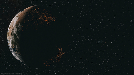 Nighttime Earth - Zoom Wallpaper by Kayelle Allen