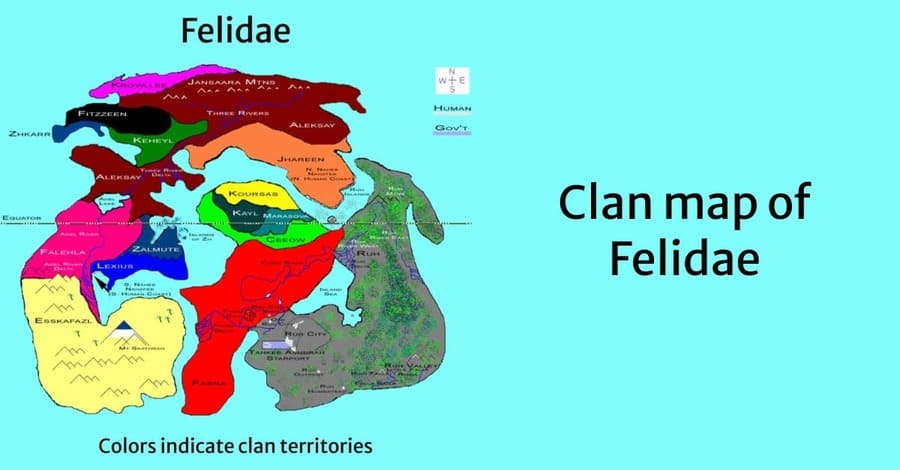 Clan map of Felidae Clan map of Felidae