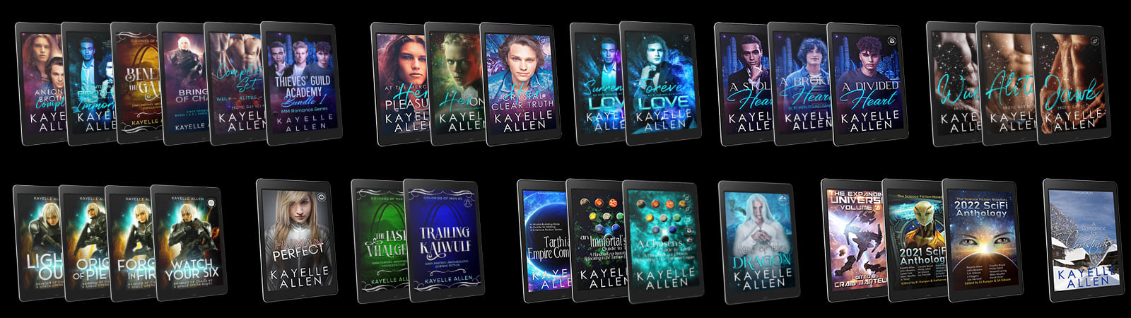 Books by Science Fiction Romance author Kayelle Allen #SciFi #Romance