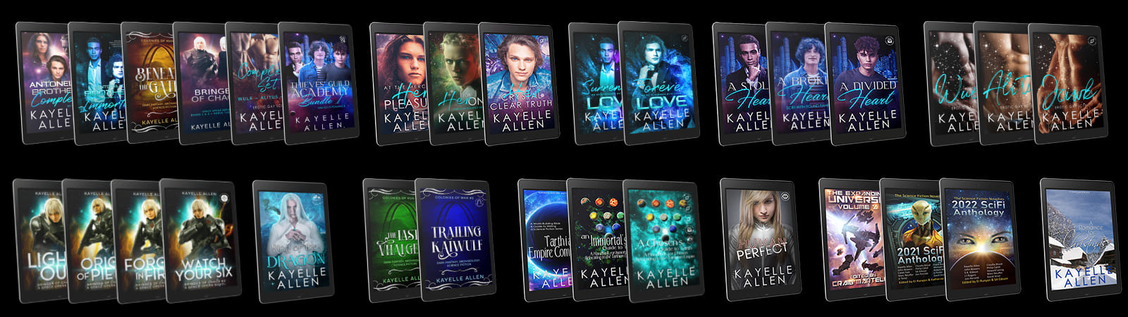 Books by Science Fiction Romance author Kayelle Allen #SciFi #Romance