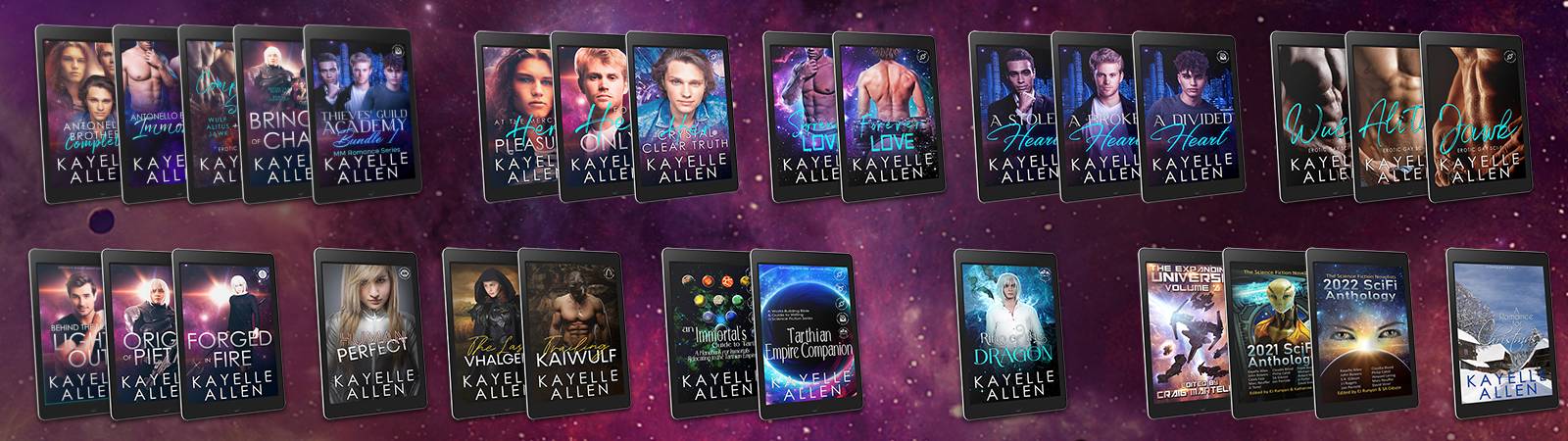 Books by Science Fiction Romance author Kayelle Allen #SciFi #Romance
