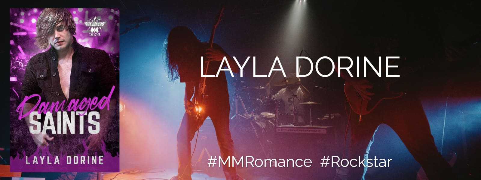 #Review: Damaged Saints by Layla Dorine #MMRomance #RockstarRomance