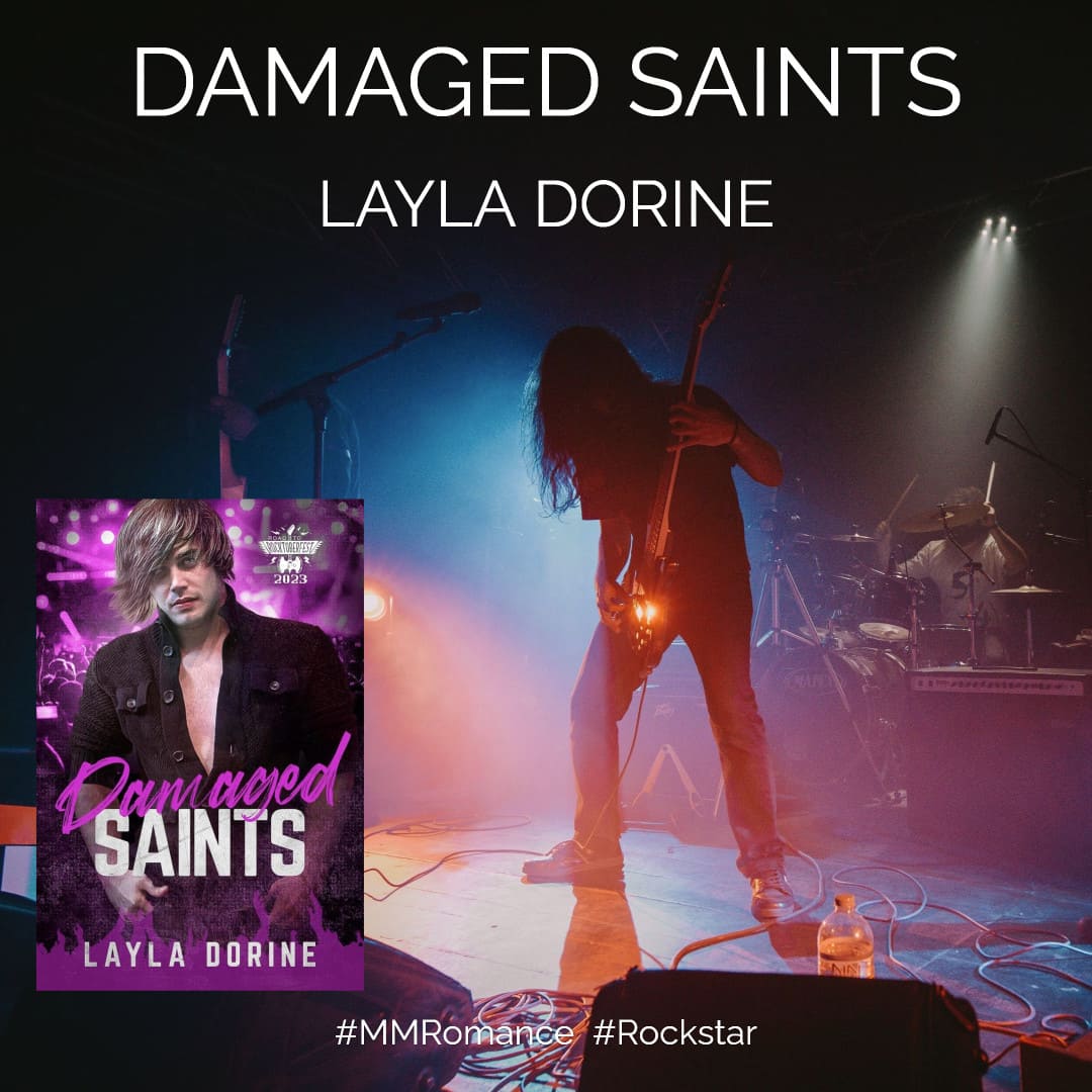 #Review: Damaged Saints by Layla Dorine #MMRomance #RockstarRomance