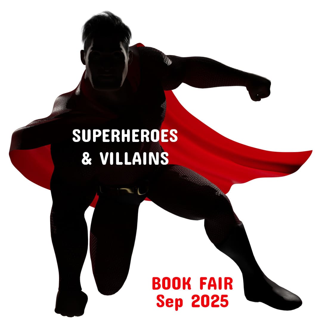 Get ready for fresh ideas and thought-provoking tales with superheroes #Superheroes #SciFiBooks #BookFair