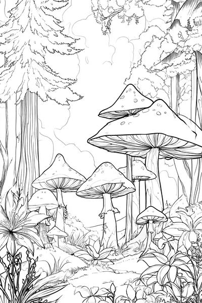 Spooky Forest Coloring Book