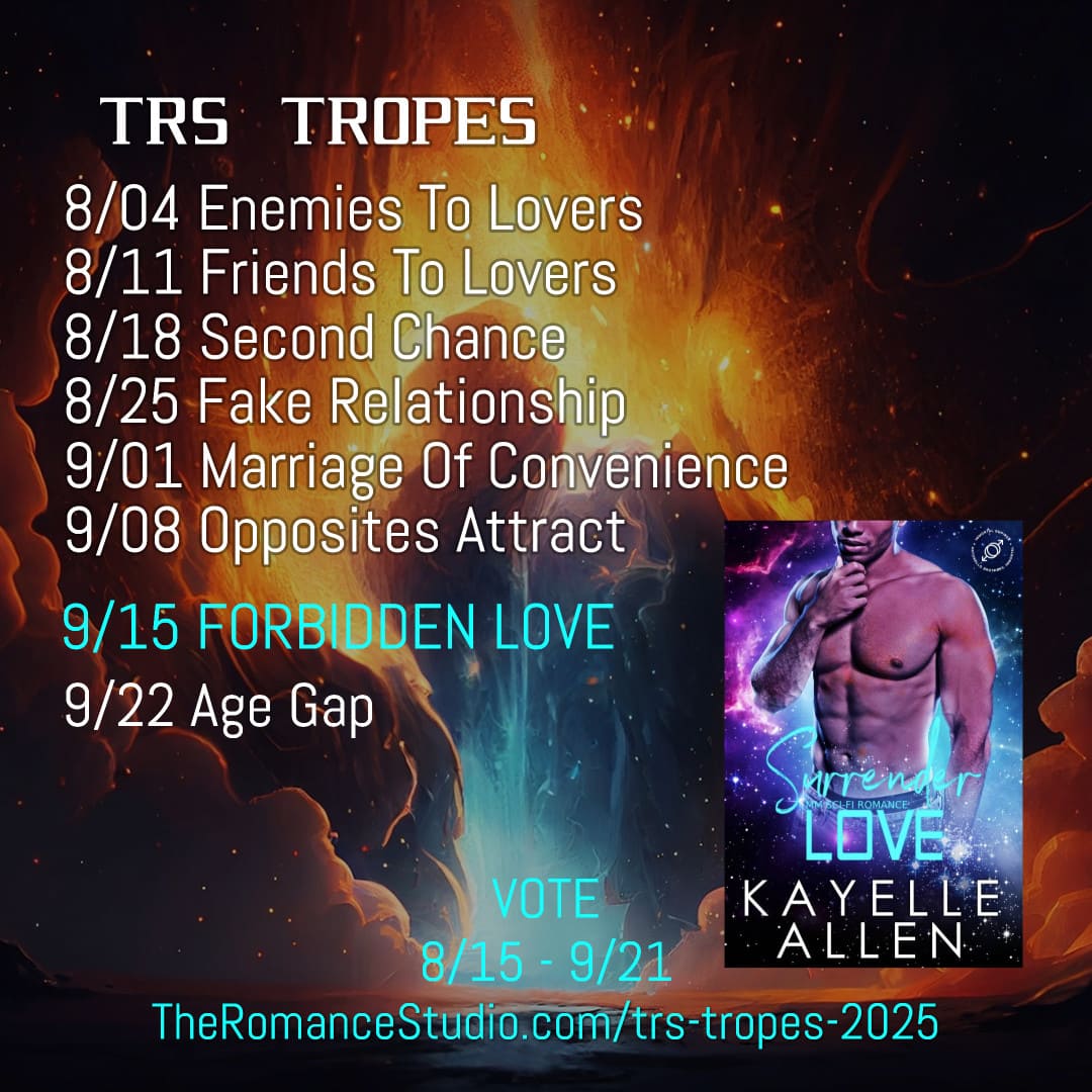 Vote for Surrender Love in The Romance Studio Tropes Event Aug-Sep #Books #SciFiRomance #MMRomance #MFRWhooks